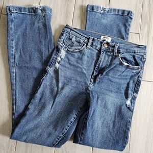 Blue Distressed Women Jeans